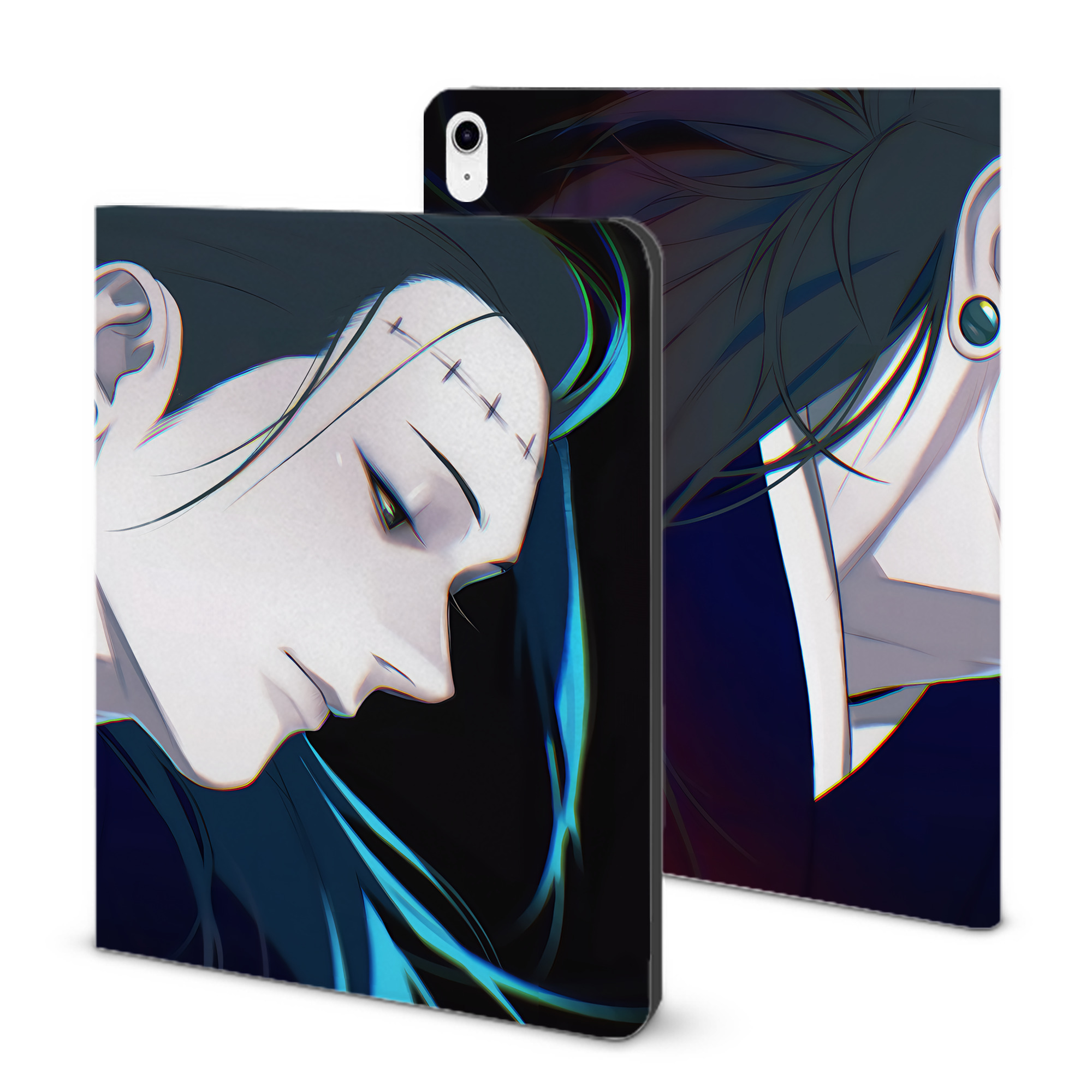 （画像用） 呪術廻戦 Jujutsu Kaisen IPad ケース ブック型 PUレザー TPU 耐衝撃 軽量 薄型 ペン収納なし 全面保護 IPad 各モデル対応